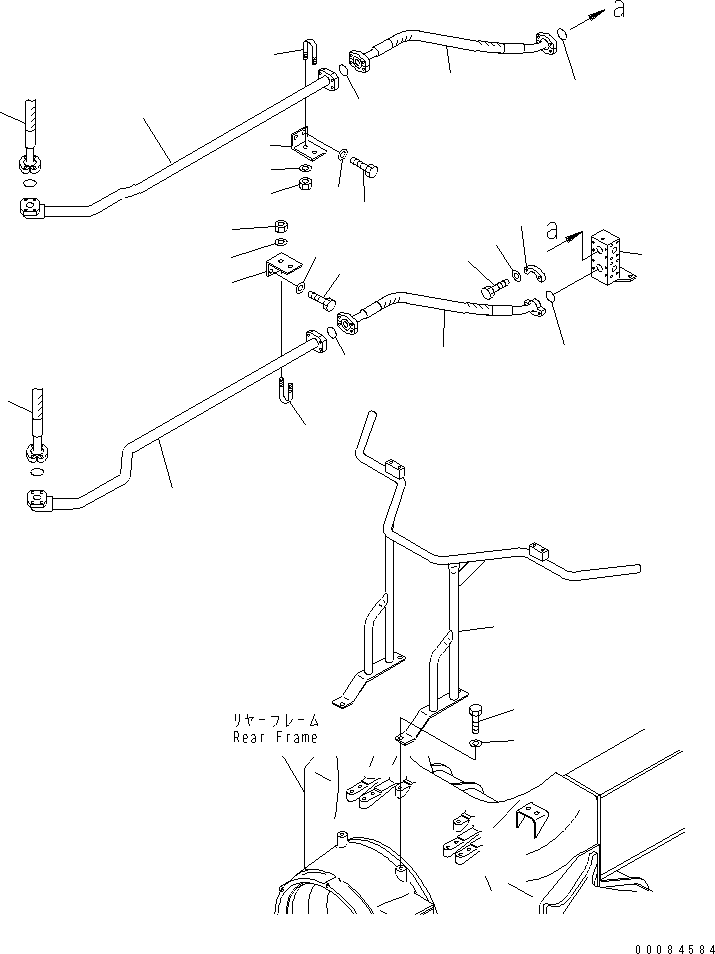 Part 550. BRAKE COOLING PIPING (BRAKE LINE) (REAR FRAME SIDE) (2/2) [H3511-07A0]