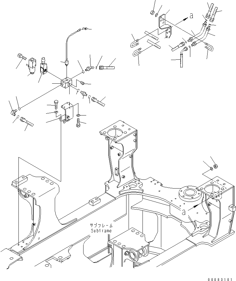 Part 570. DIFFERENTIAL LOCK PIPING (FRONT FRAME LINE) [H3511-09A0]