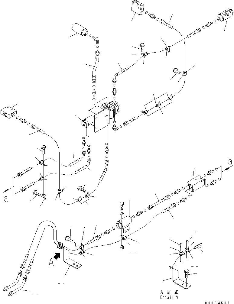 Part 580. DIFFERENTIAL LOCK PIPING (REAR FRAME LINE) (1/2) [H3511-10A0]