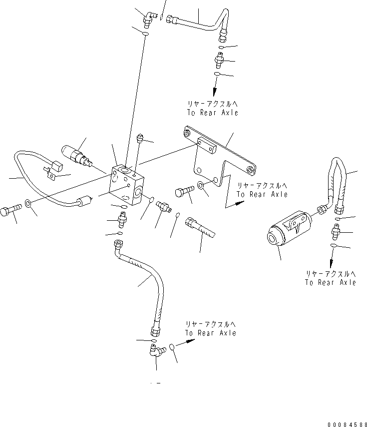 Part 630. DIFFERENTIAL LOCK PIPING (REAR AXLE LINE) [H3511-15A0]