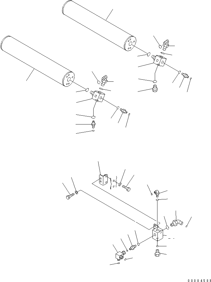 HM350-0E 00084589 CCUMULATOR AND CONNECTING PARTS