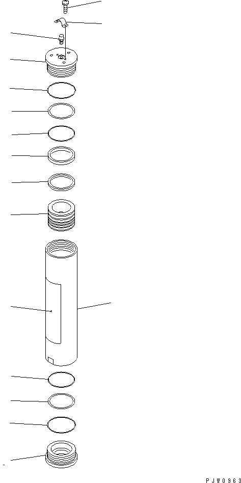 HM350-0E @@W0963@ CCUMULATOR (BRAKE CONTROL) (INNER PARTS)