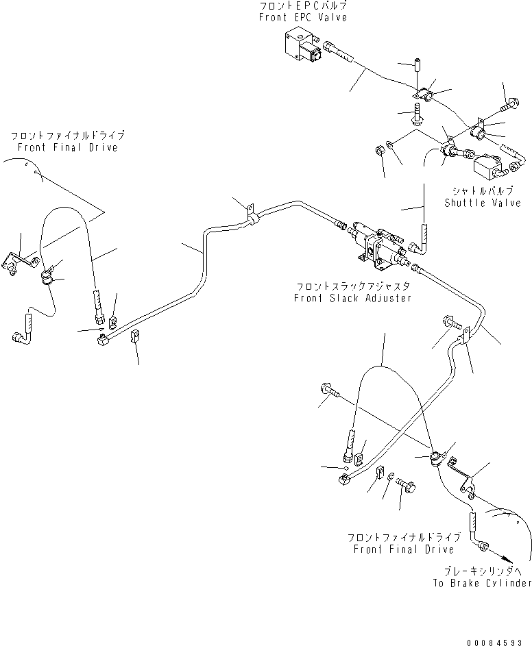 Part 730. BRAKE PIPING (SLACK ADJUSTER TO FRONT AXLE) [H3540-03A0]