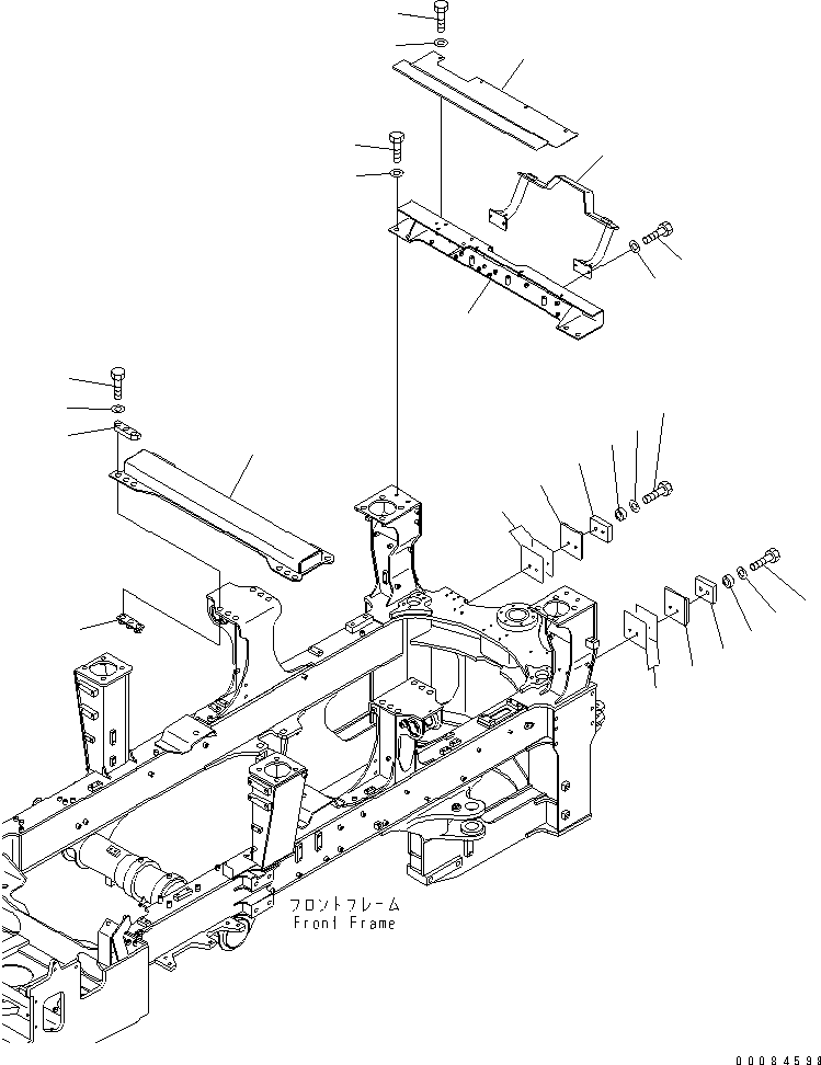 HM350-0E 00084598 RONT FRAME (FRAME ACCESSORY PARTS)