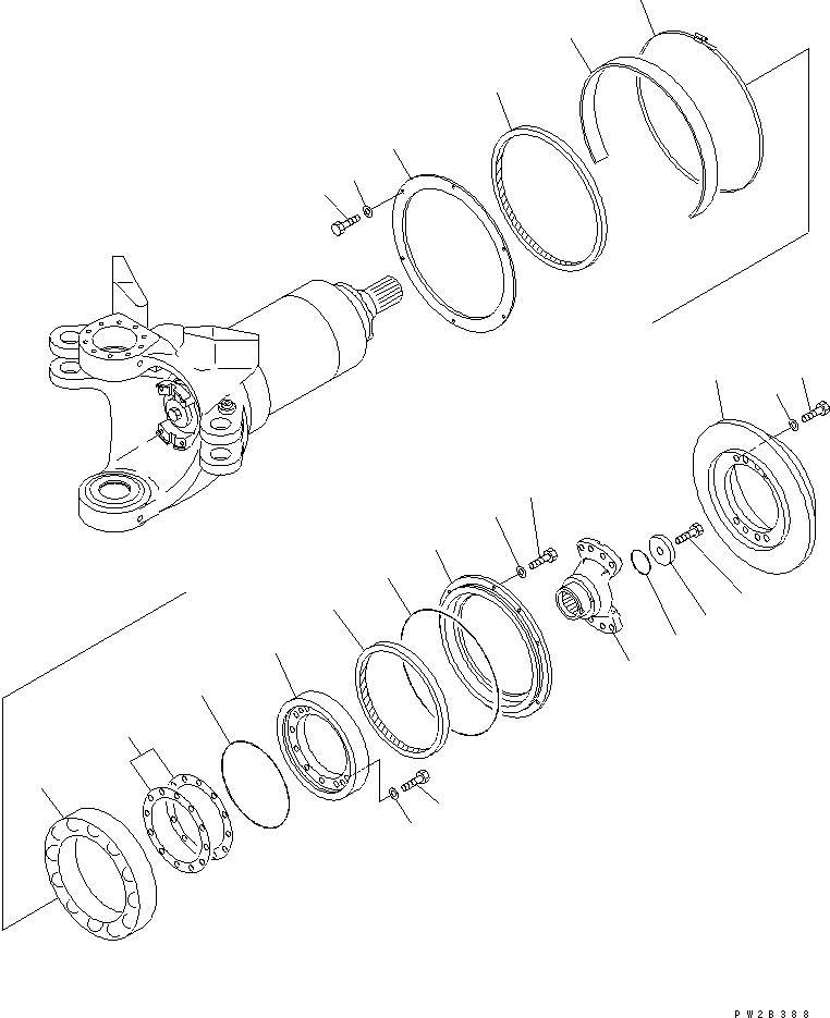 HM350-0E @@2B388@ ITCH FRAME (REAR FRAME CONNECTING PARTS)