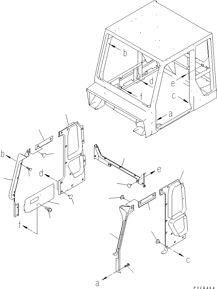 Part 150. OPERATOR'S CAB (INSIDE COVER) (WITH RADIO OR STEREO CASSETTE) [K0200-11A0]