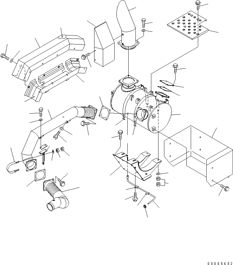 Part 140. FENDER SUB ASS'Y (R.H.) (EXHAUST PIPING) [M3270-01A0]