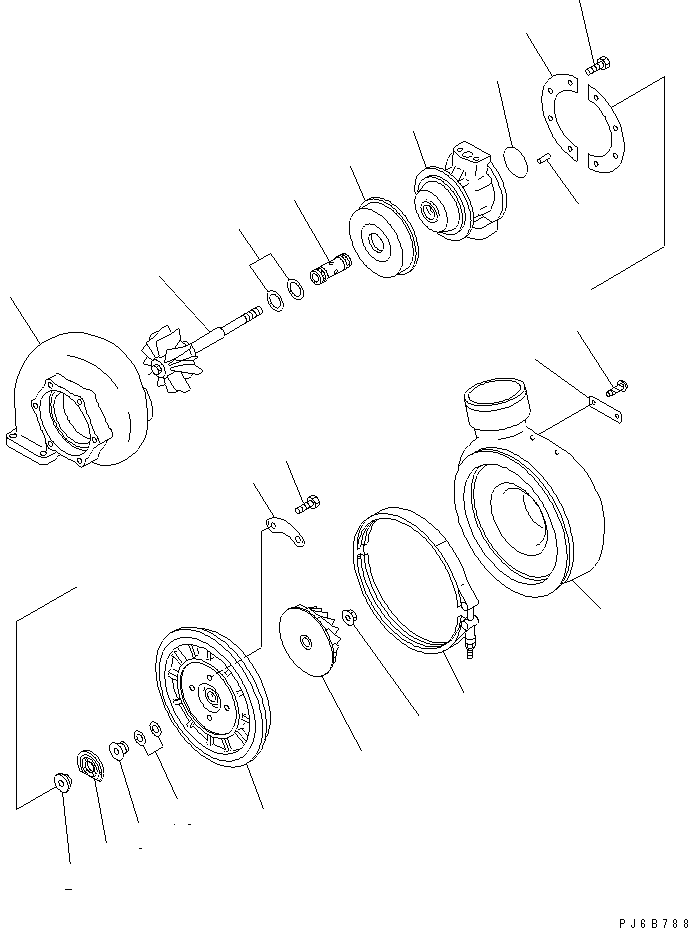 Part 70. TURBOCHARGER (KTR110L-585E) (INNER PARTS) [A1530-B4G3]