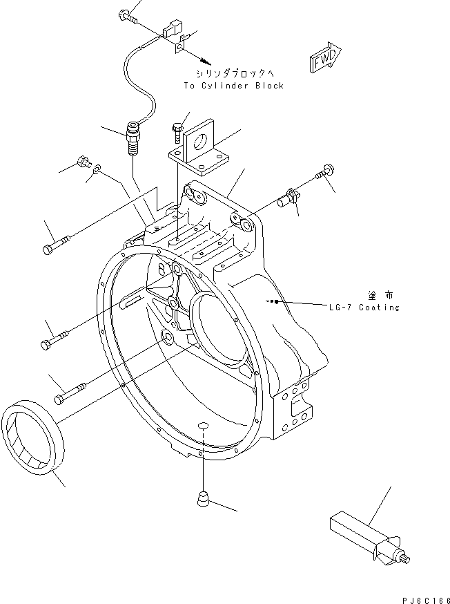 SAA6D04E @@6C166@ LYWHEEL HOUSING