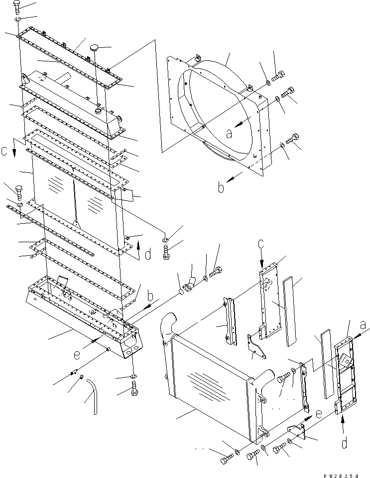 HM350-1R ADIATOR AND AFTER COOLER