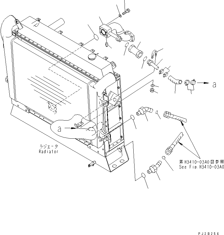 HM350-1R ADIATOR (BRAKE COOLING PIPING)