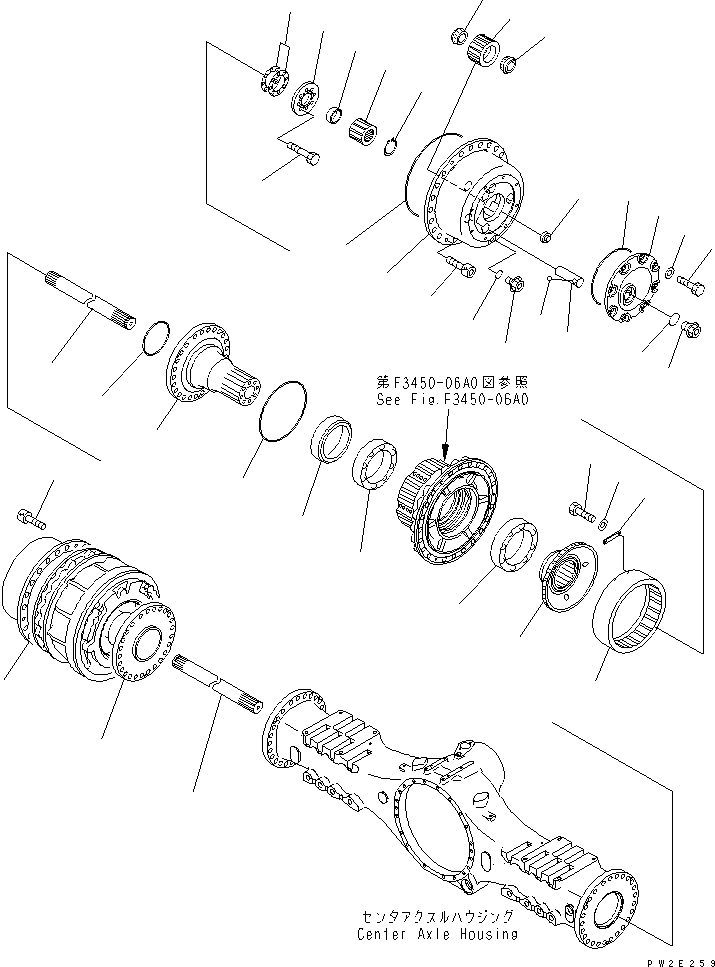 Part 340. CENTER AXLE (FINAL DRIVE) [F3450-05A0]