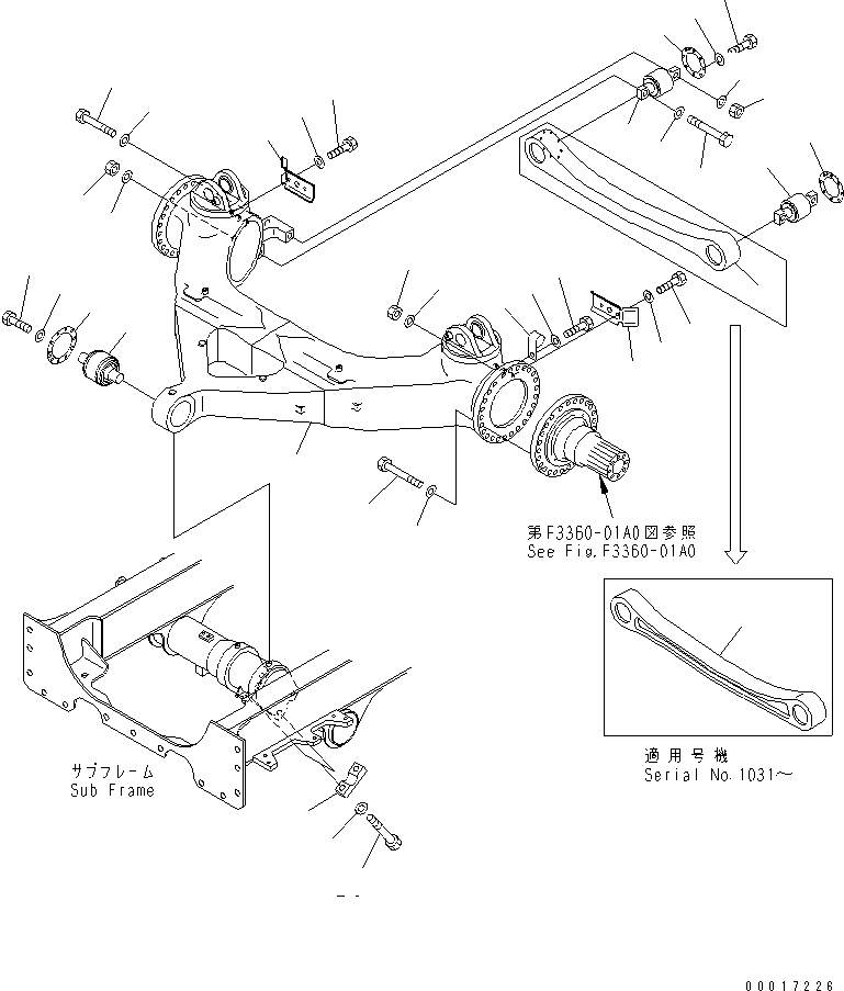 Part 500. FRONT AXLE SUPPORT [F3820-01A0]