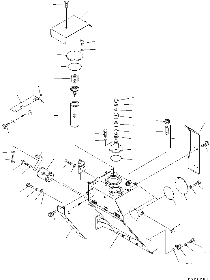 HM350-1R YDRAULIC TANK (FOR SAND PROTECT)