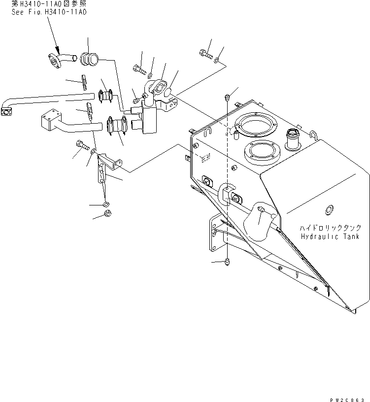 Part 50. HYDRAULIC PIPING (RETURN LINE) [H0110-03A0]