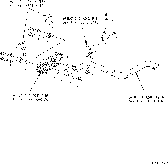 Part 120. HYDRAULIC PIPING (PUMP LINE) [H0210-02A0]