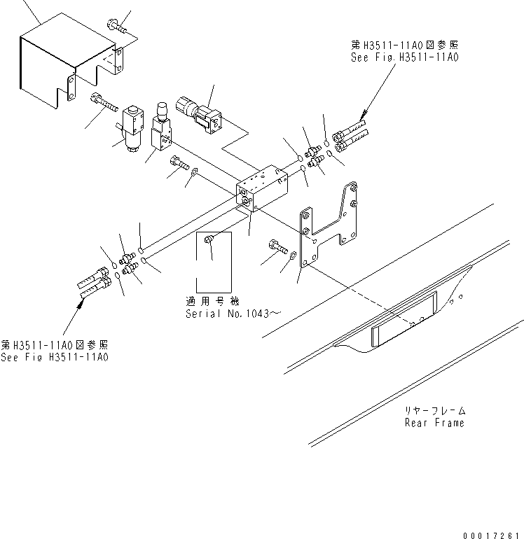 HM350-1R IFFERENTIAL LOCK PIPING (RELATED VALVES)