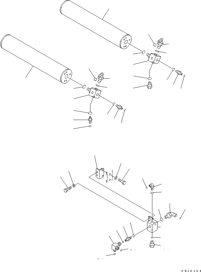 HM350-1R CCUMULATOR AND CONNECTING PARTS