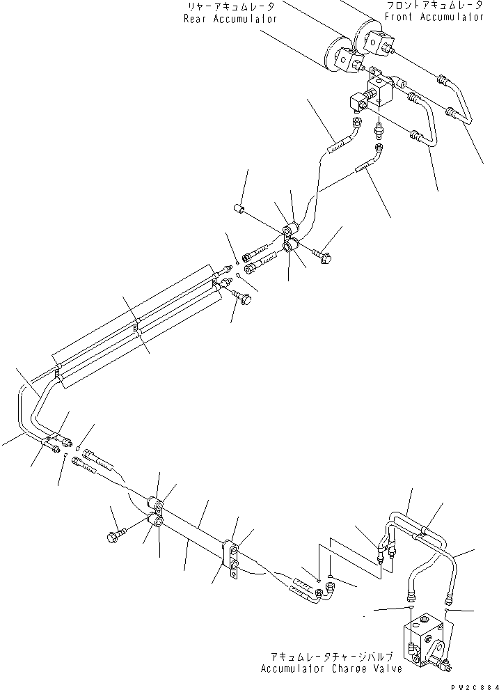 Part 550. HYDRAULIC PIPING (ACCUMULATOR TO CHARGE VALVE) [H3530-04A0]