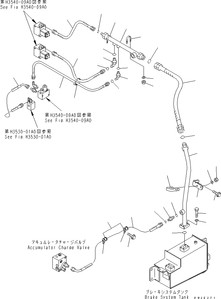 HM350-1R RAKE PIPING (RETURN LINE)