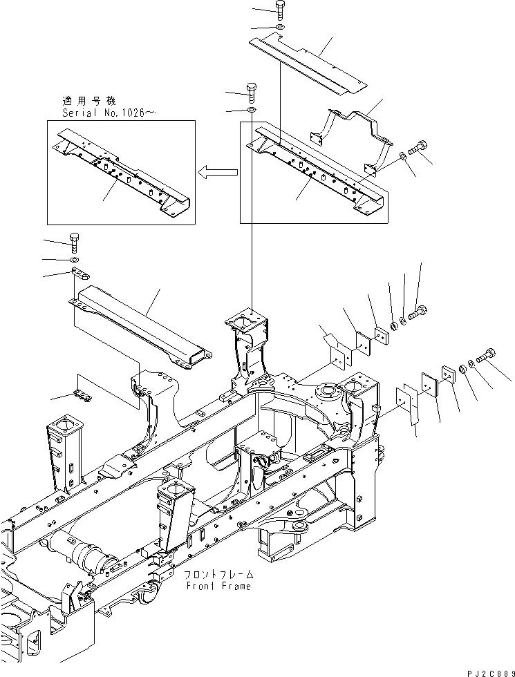 HM350-1R RONT FRAME (FRAME ACCESSORY PARTS)