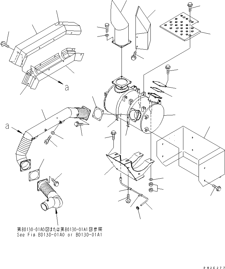 Part 160. EXHAUST PIPING(#1012-) [J3510-01A0A]