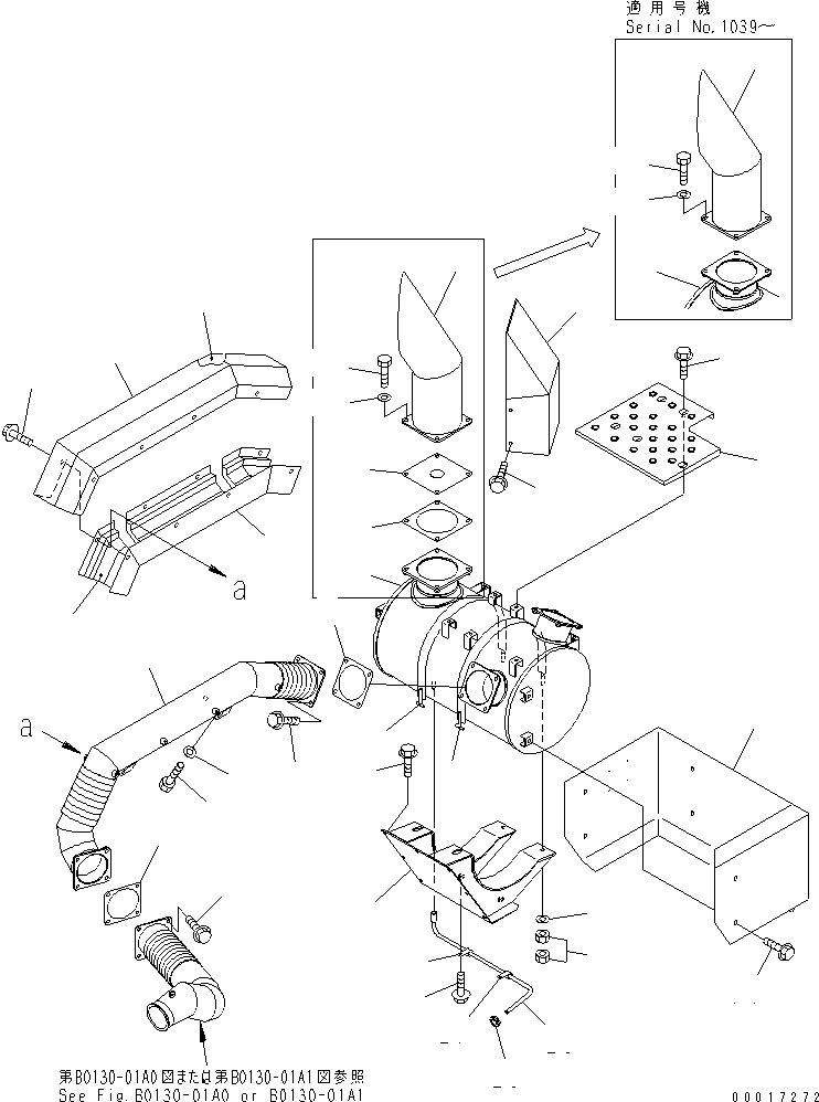 Part 170. EXHAUST PIPING (WITH BODY HEATING)(#1012-) [J3510-01A1]