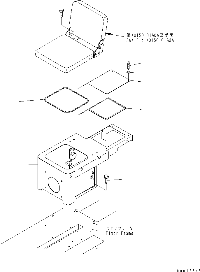 HM350-1R UXILIARY SEAT BRACKET (WITH TACHOGRAPH)