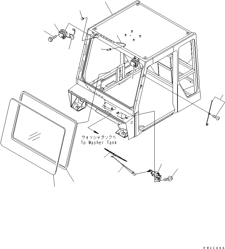 Part 90. OPERATOR'S CAB (CAB AND FRONT PARTS) [K0210-01A0]