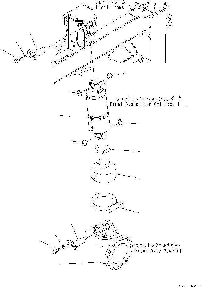 Part 90. FRONT SUSPENSION CYLINDER¤ L.H. (MOUNTING PARTS) [S3100-02A0]