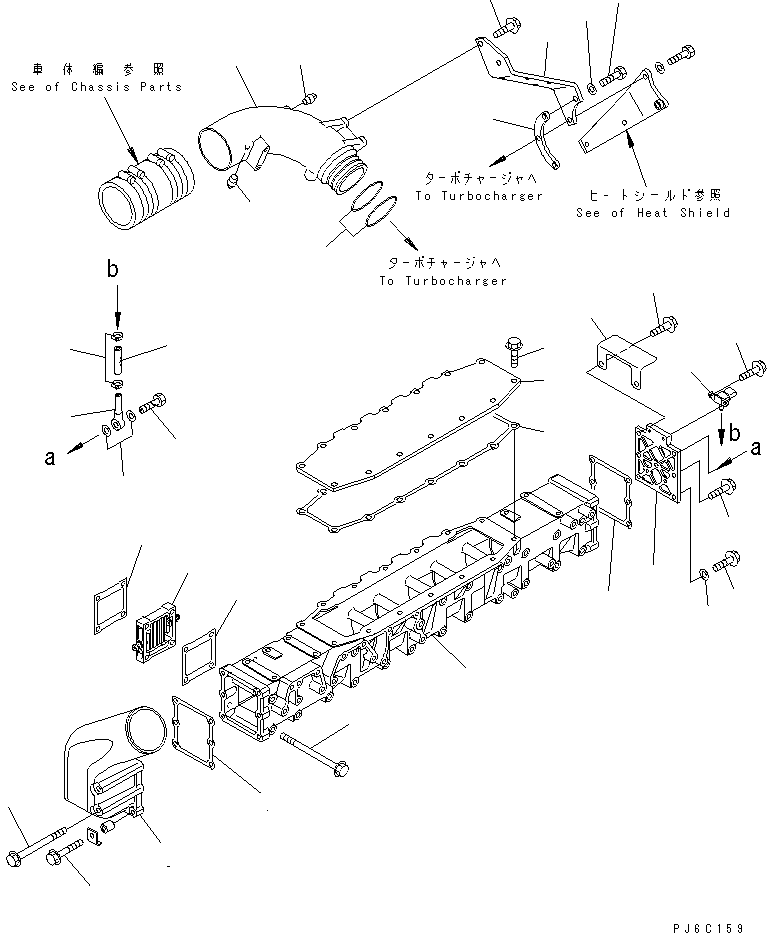 SAA6D0BR IR INTAKE MANIFOLD(#110014-)