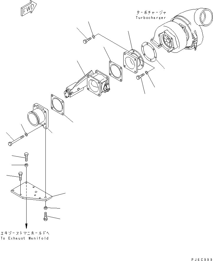 SAA6D0BR XHAUST BRAKE(#110238-)