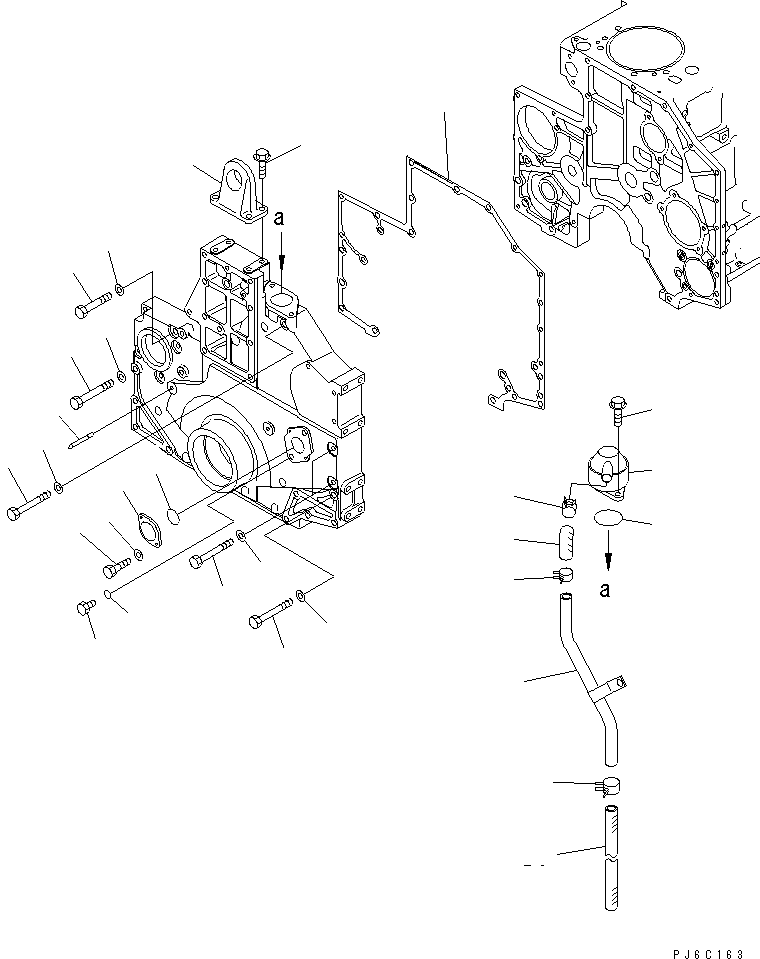 SAA6D0BR RONT COVER MOUNTING AND BREATHER(#110014-)