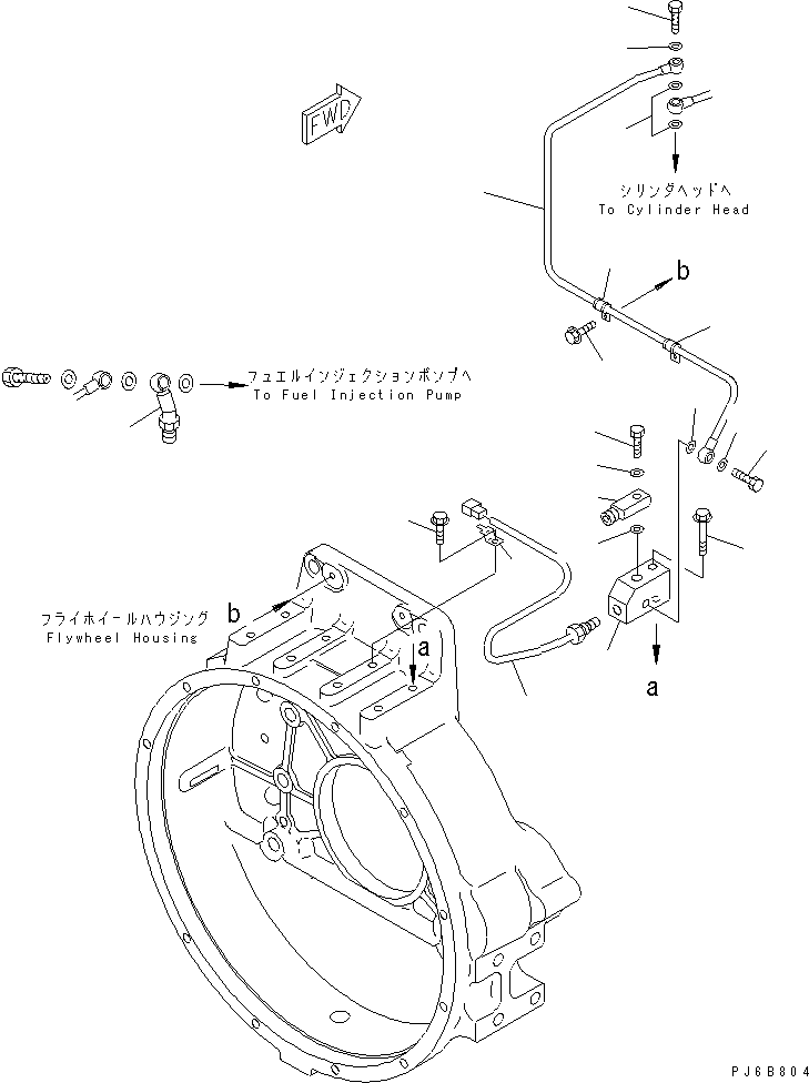 SAA6D0BR UEL RETURN(#110014-111369)