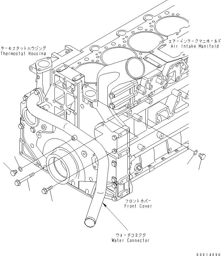 SAA6D0BR ATER LINE PLUG (WITHOUT CORRO.RSTR.)(#112318-)