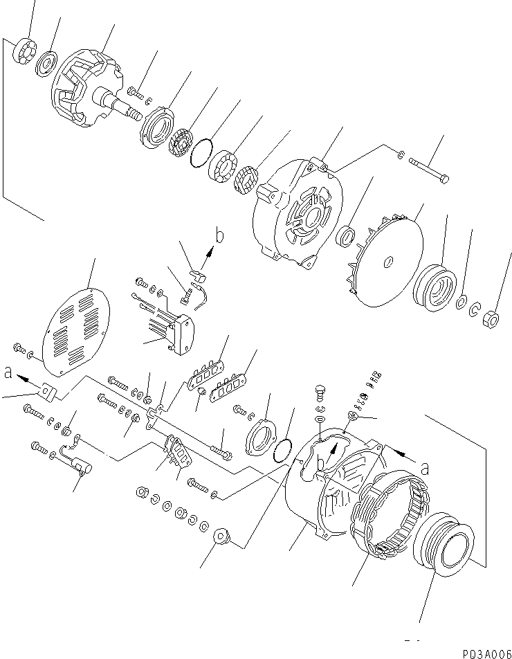 Part 660. ALTERNATOR (75A) (INNER PARTS)(#112433-) [A6010-B4L4]