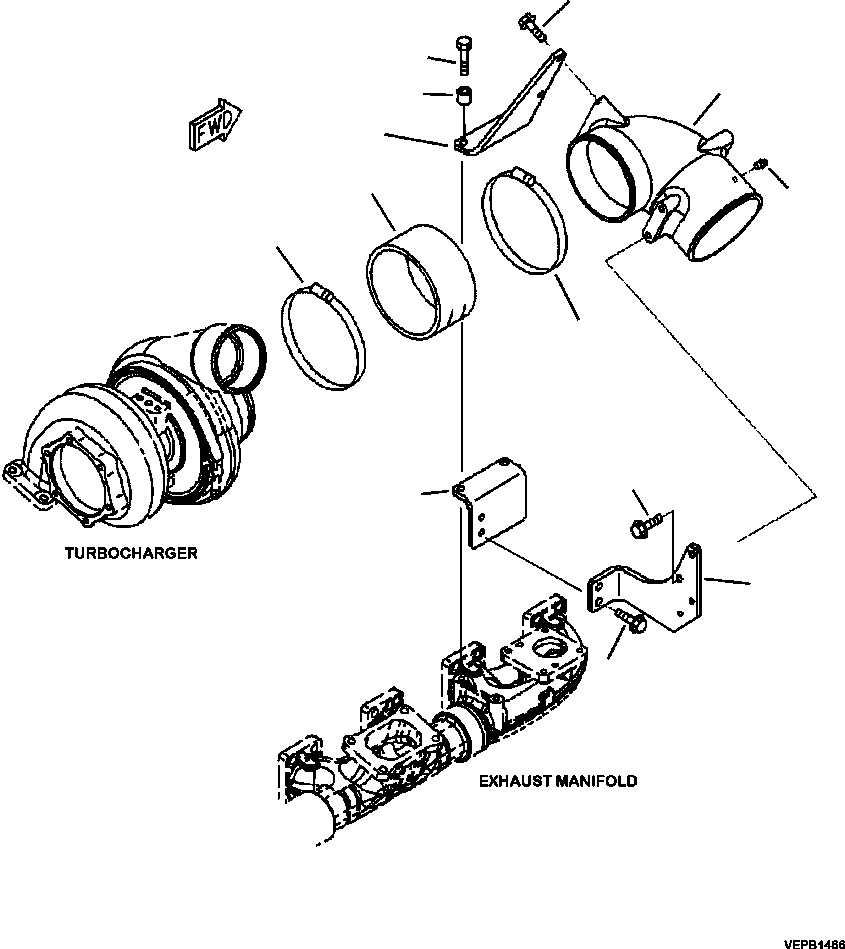 Part |$18. AIR INTAKE CONNECTION ENGINE S/N 533487- [A1204-B8A2]