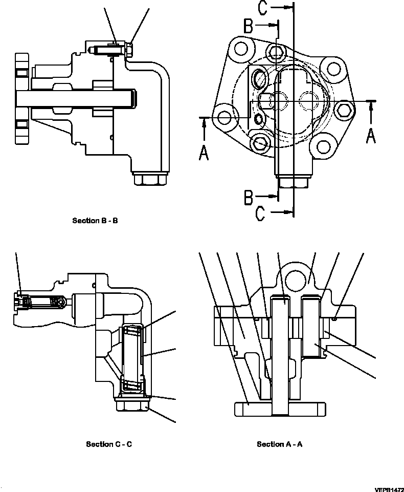 Part |$68. EXHAUST GAS RECIRCULATION OIL PUMP ENGINE S/N 532670- [A1216-B8C2]