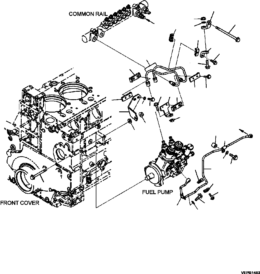 HM350-AE VEPB1483 4103-B8A5 FUEL INJECTION MOUNTING