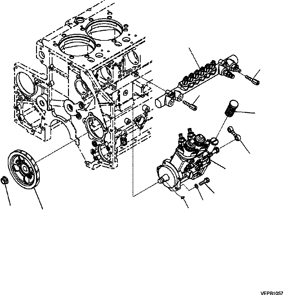 Part |$116. FUEL INJECTION PUMP AND COMMON RAIL MOUNTING [A4115-B8A0]