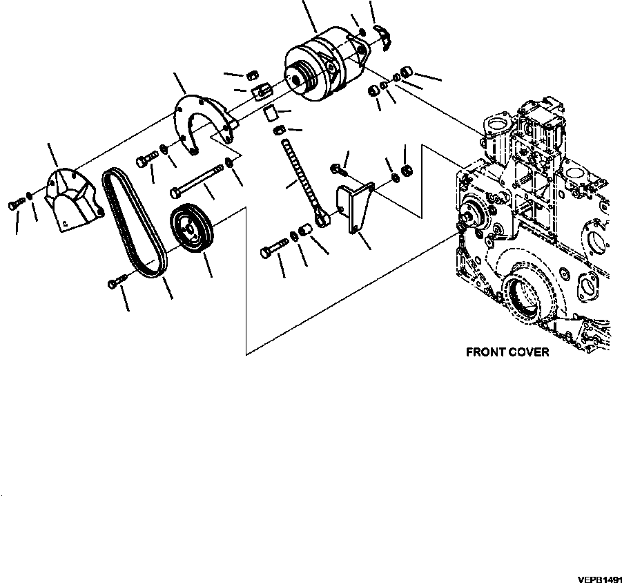 Part |$152. 50 A ALTERNATOR MOUNTING (NON HARDENED PULLEY) [A6102-B8A2]