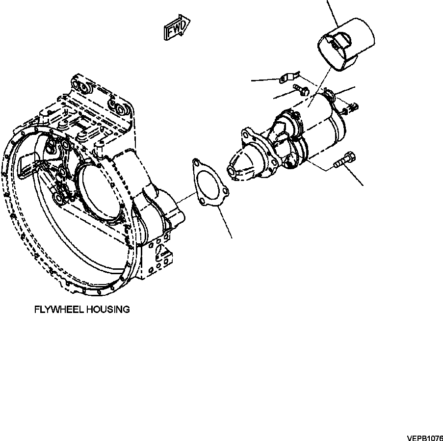 Part |$168. STARTING MOTOR MOUNTING [A6106-B8A1]