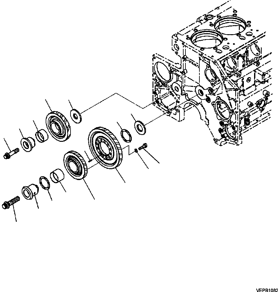 HM350-AE VEPB1082 7115-B8A1 FRONT GEAR TRAIN