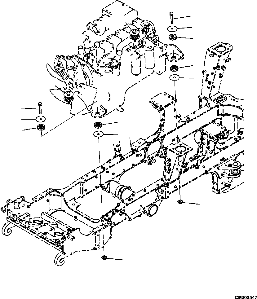 HM350-AE CM003547 0100-01A0 ENGINE MOUNTING