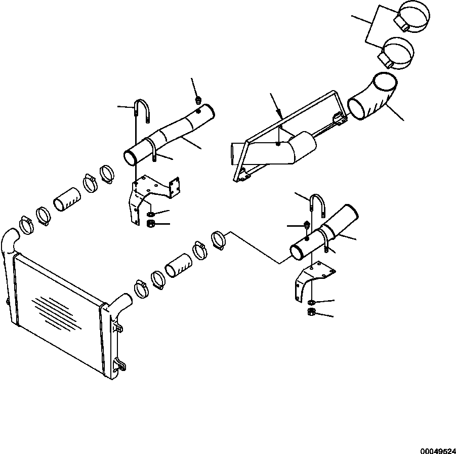 HM350-AE 00049524 0110-05A0 AIR INTAKE PIPING