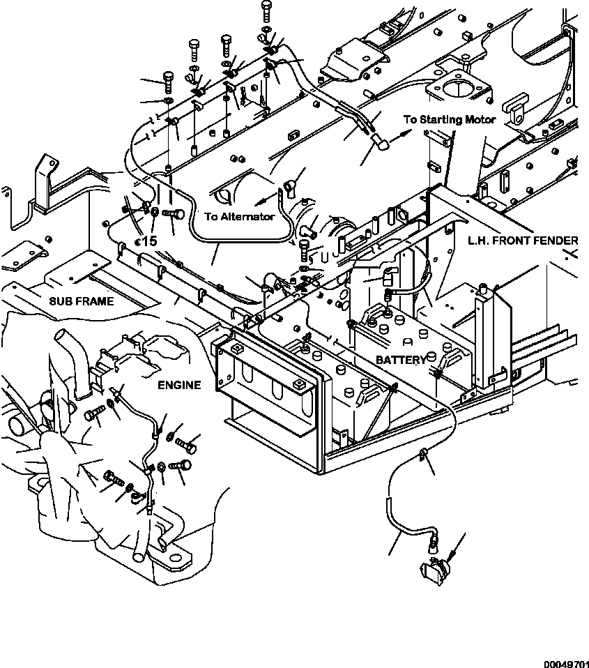 Part |$0. BATTERY MOUNTING AND BATTERY CABLE [E0100-01A0]