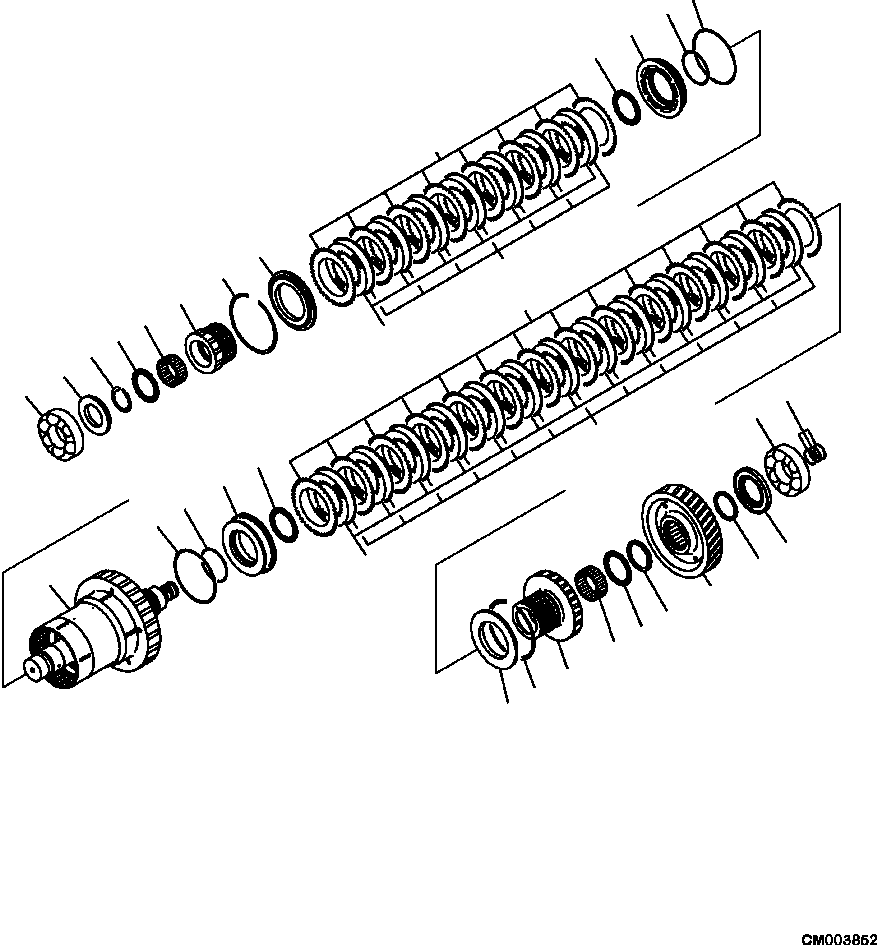 HM350-AE CM003852 3300-54A0 TRANSMISSION 2ND AND 3RD