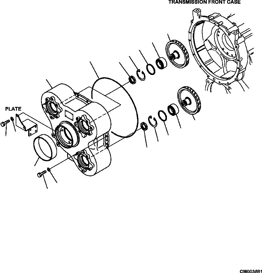 HM350-AE CM003861 3300-66A0 TRANSMISSION POWER TAKE OFF AND CHARGE PUMP