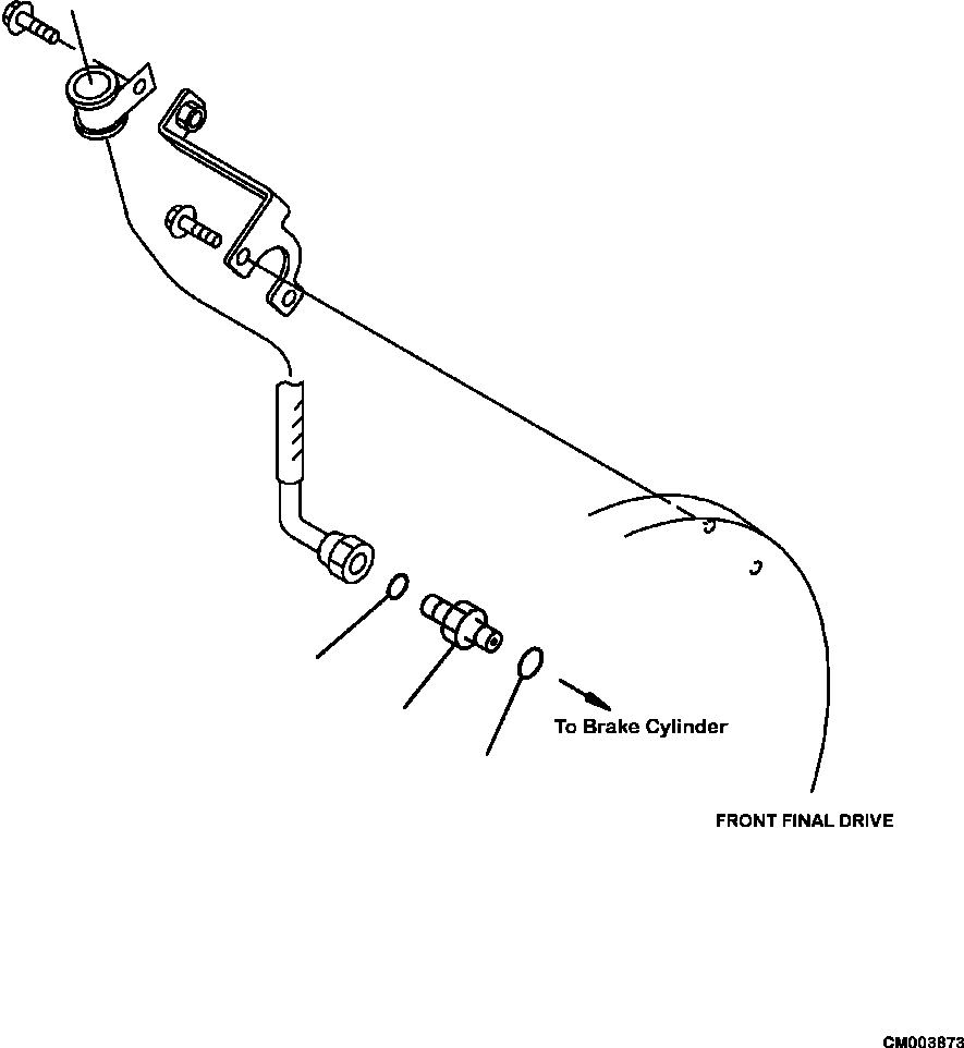 HM350-AE CM003873 3425-01A0 BRAKE OIL CIRCUIT FRONT PIPING