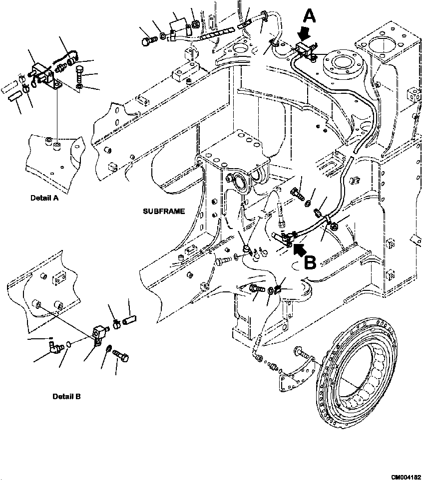 Part |$64. BRAKE OIL COOLING CIRCUIT L.H. FRONT COOLING SALVAGE [F3426-02A0]